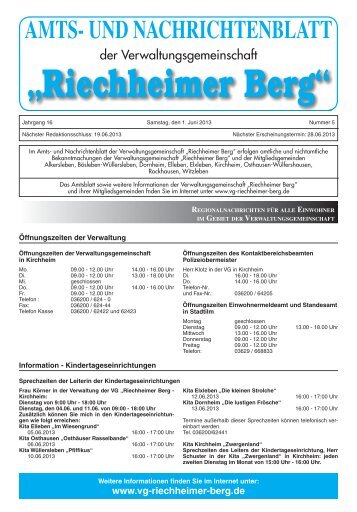 Amts - VG Riechheimer Berg