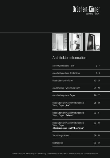 Architekteninformation - Brüchert + Kärner