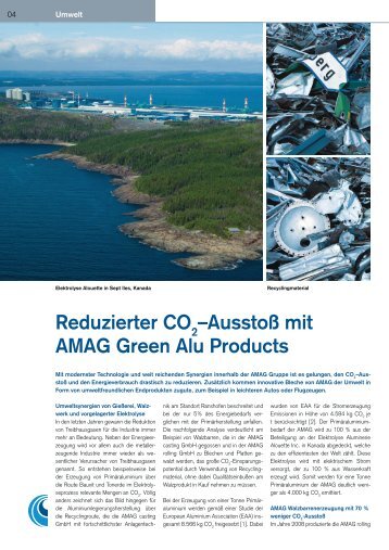 Ausstoß mit AMAG Green Alu Products - Austria Metall AG