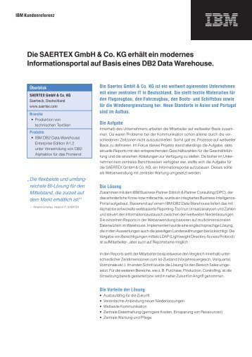 Die SAERTEX GmbH & Co. KG (PDF, 44KB) - IBM