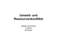 Umwelt- und Ressourcenkonflikte - SID