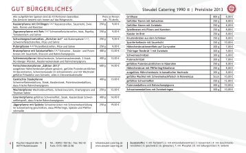 GUT BÜRGERLICHES - Steudel Catering GmbH