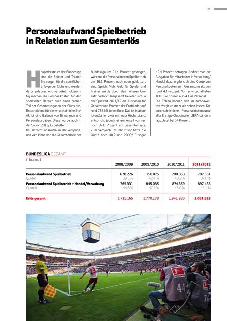Report 2013. Die wirtschaftliche Situation im ... - Bundesliga
