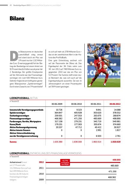 Report 2013. Die wirtschaftliche Situation im ... - Bundesliga