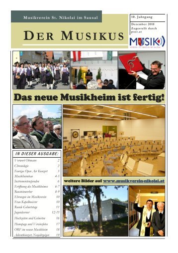 Musikus 2010.pdf - MUSIKVEREIN St. Nikolai im Sausal