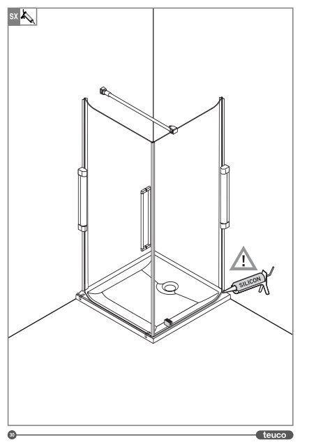 Teuco! Box Soft (porta-fianco) Установка