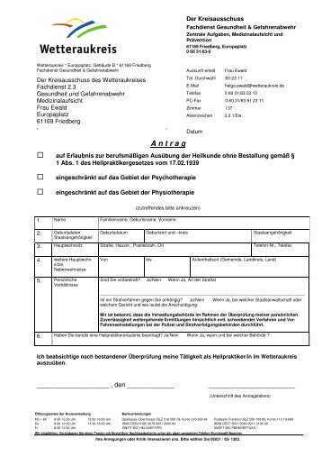 Antrag Gesundheitsamt (pdf , 42 KB) - Der Wetteraukreis