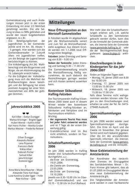 Nr. 1 - 2006 (Ausgabe - Jänner, Februar, März)