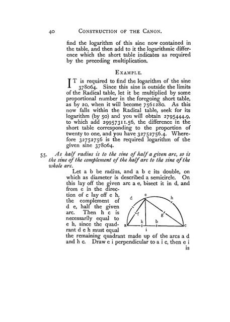 The construction of the wonderful canon of logarithms