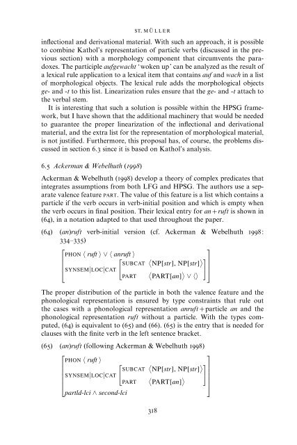 Solving the bracketing paradox - German Grammar Group FU Berlin