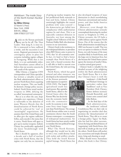 Meltdown The Inside Story Of The North Korean Nuclear Crisis