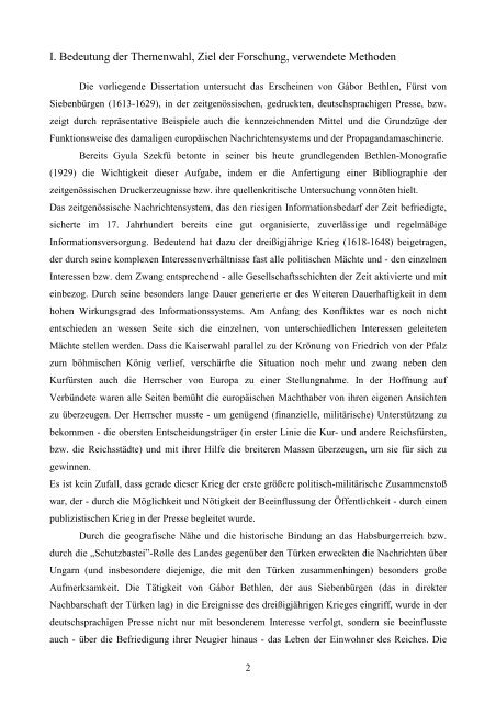 Krisztina Varsányi - Thesen zur Dissertation - ELTE BTK disszertációk