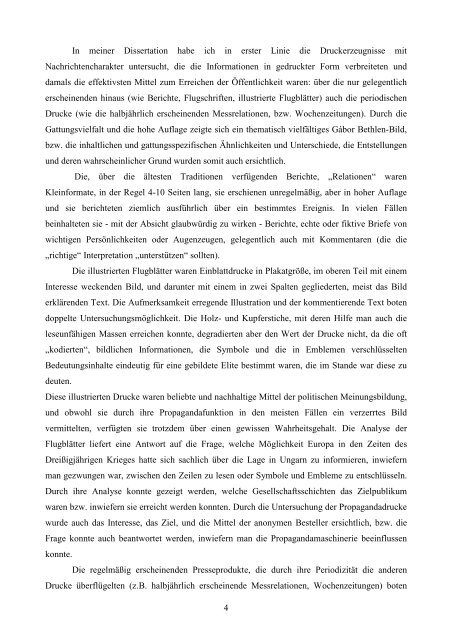 Krisztina Varsányi - Thesen zur Dissertation - ELTE BTK disszertációk