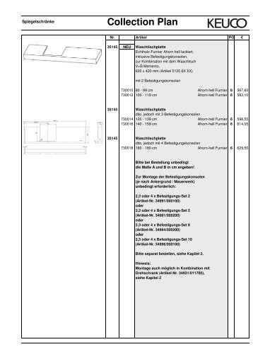 WT Platte Plan für Villeroy und Boch Memento