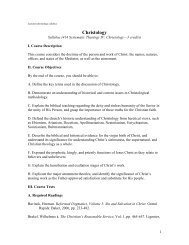 Lectures\christology syllabus - Sermon Audio