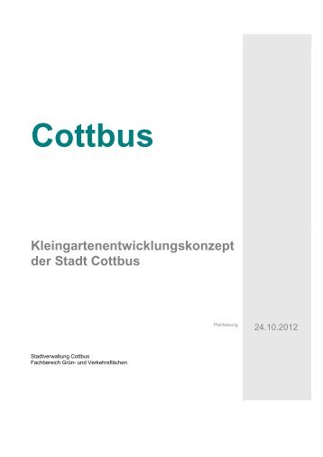 Cottbus - Landesverband Brandenburg der Gartenfreunde eV