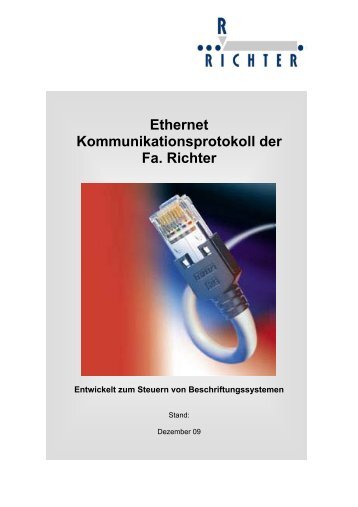 Ethernet-Anbindung - Joachim Richter Systeme & Maschinen GmbH ...