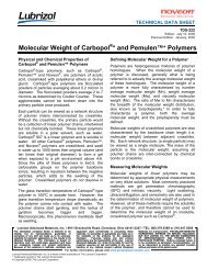 TDS-222 Molecular Weight of Carbopol and Pemulen ... - Lubrizol