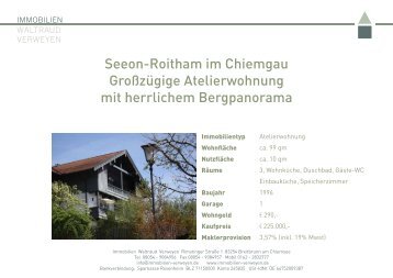 Seeon-Roitham im Chiemgau Großzügige Atelierwohnung mit ...