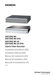 SISTORE MX 3G - Security Products UK and Ireland