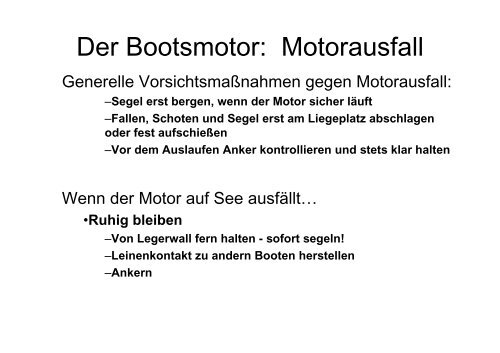 Der Bootsmotor