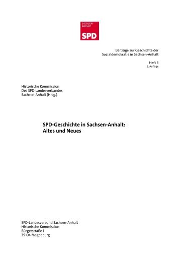 SPD-Geschichte in Sachsen-Anhalt: Altes und Neues - Seit 1863