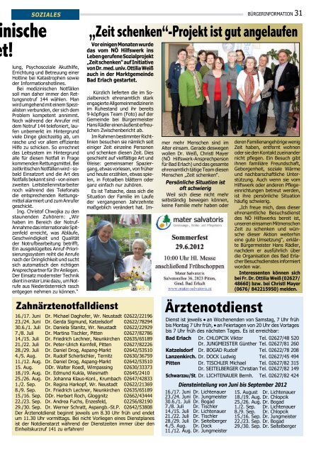 Gemeindezeitung (7,70 MB) - .PDF - Marktgemeinde Bad Erlach