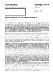 Patientenaufklärung Beinvenenthrombose - MVZ Dorfen