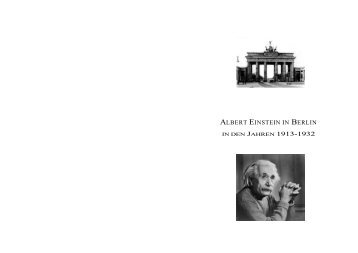 Einstein, Die Berliner Jahre - Engelbert-Kämpfer-Gymnasium Lemgo