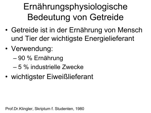 Getreidetechnologie I