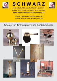 Katalog für Kirchengeräte und Kerzenzubehör - Teil 1 - Schwarz ...