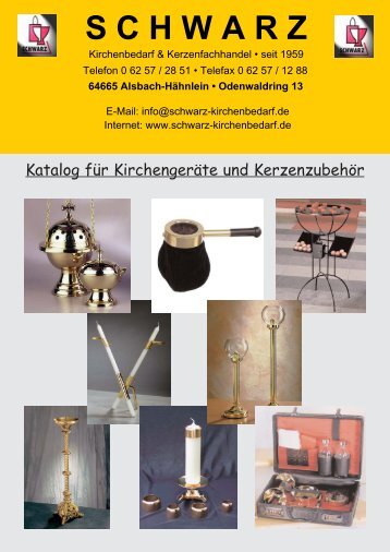 Katalog für Kirchengeräte und Kerzenzubehör - Teil 1 - Schwarz ...