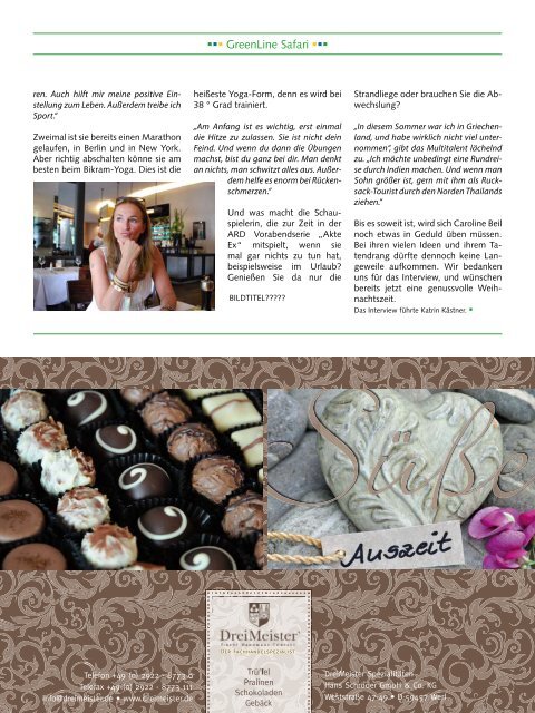 GreenLiner Magazin Herbst/Winter 2012/13