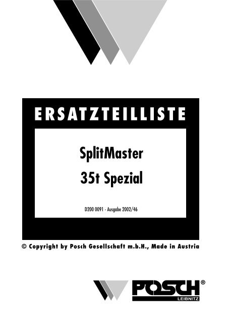 ERSATZTEILLISTE - Posch