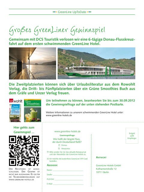 GreenLiner Magazin Sommer 2012