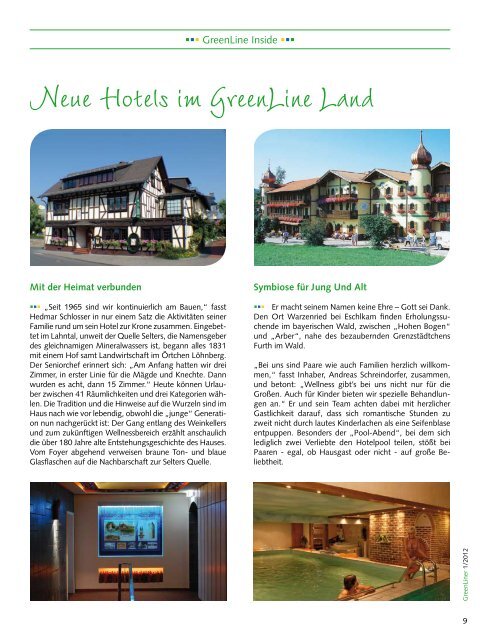 GreenLiner Magazin Sommer 2012