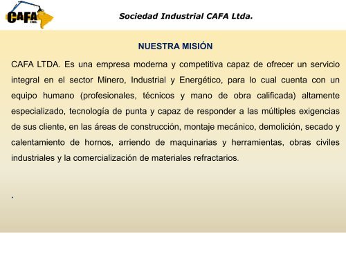 Presentación CAFA Ltda