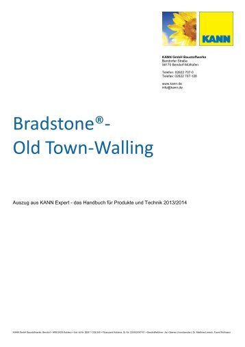 Bradstone®- Old Town-Walling - Kann GmbH