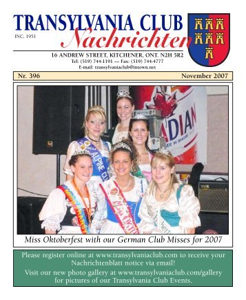 Nachrichten - Transylvania Club Kitchener