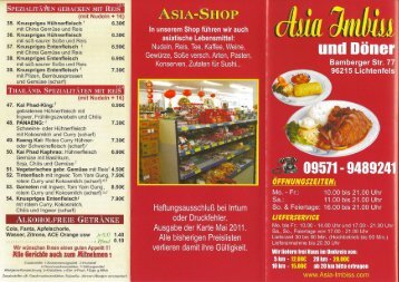 Asia Speisekarte.cdr - Asia Imbiss SCHARFER INGWER in Lichtenfels