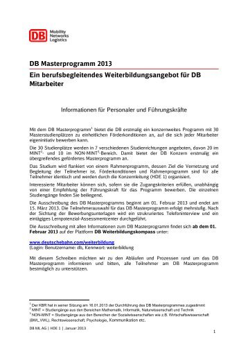 Info DB Masterprogramm - EVG OV Kempten