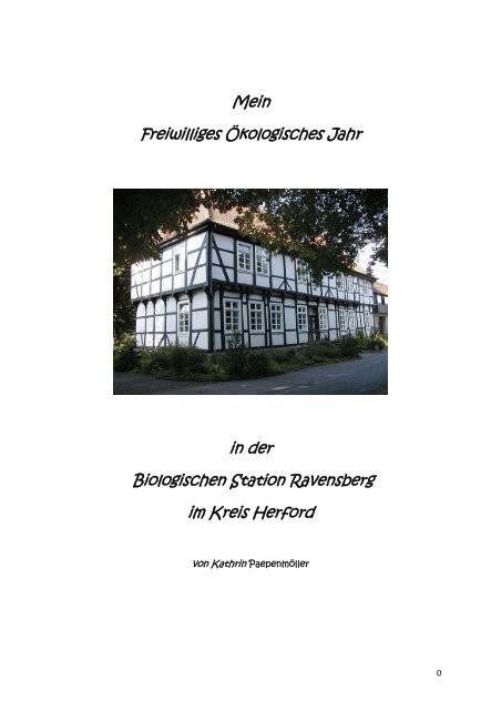 Abschlussbericht FÖJ - Biologische Station Ravensberg im Kreis ...
