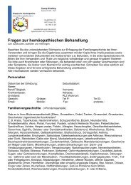 Homöopathie Fragebogen - Erfahrungsheilkunde