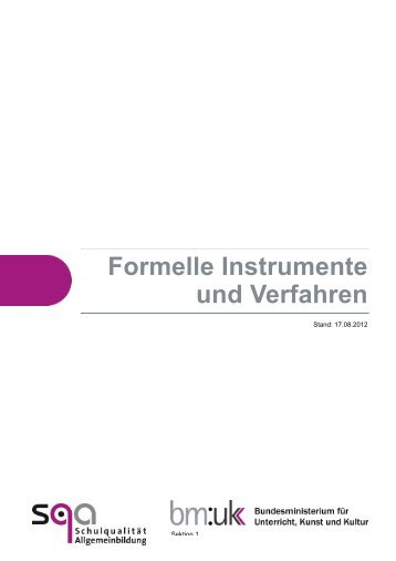 Formelle Instrumente und Verfahren - SQA