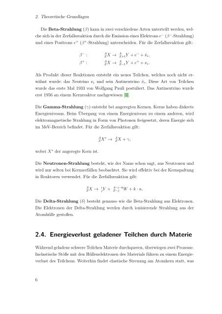 Ausarbeitung von Schülerxperimenten an der Nebelkammer