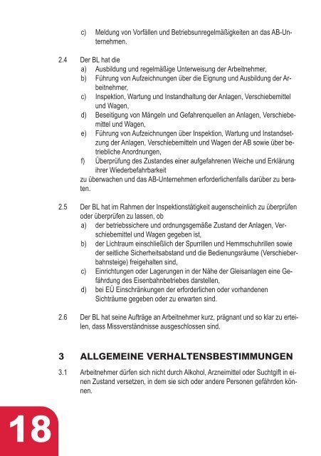 Betriebsvorschrift für Anschlussbahnen mit ... - Arbeitsinspektion