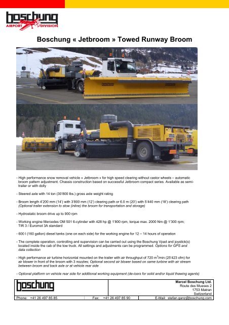 Boschung Jetbroom Towed Runway Broom