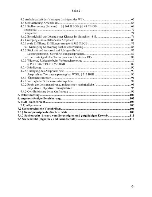 - Seite 1 - -1- Mitschriften zur Vorlesung Bürgerliches Recht ( Dozent ...