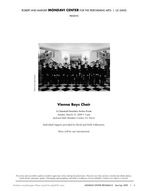 Vienna Boys Choir - Mondavi Center