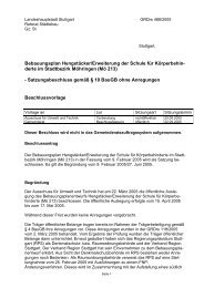 Bebauungsplan Hengstäcker/Erweiterung der Schule für ... - Stuttgart